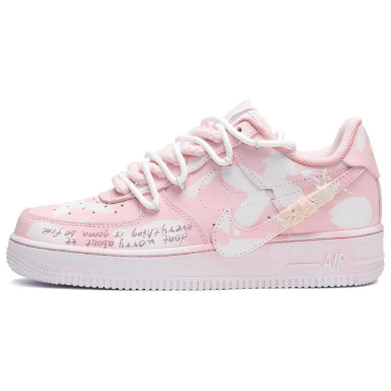 [Custom Women's scratch-off card with white powder]  Air Force 1 Skateboarding Shoes Women's