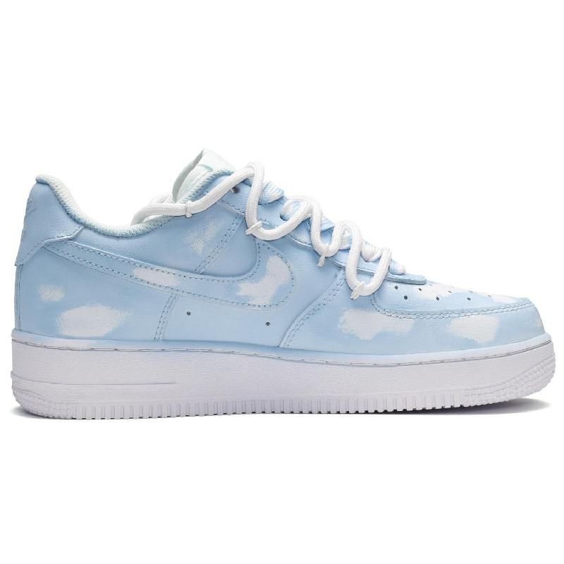 [Custom Women's scratch-off card with a cross in white and blue]  Air Force 1 Skateboarding Shoes Women's