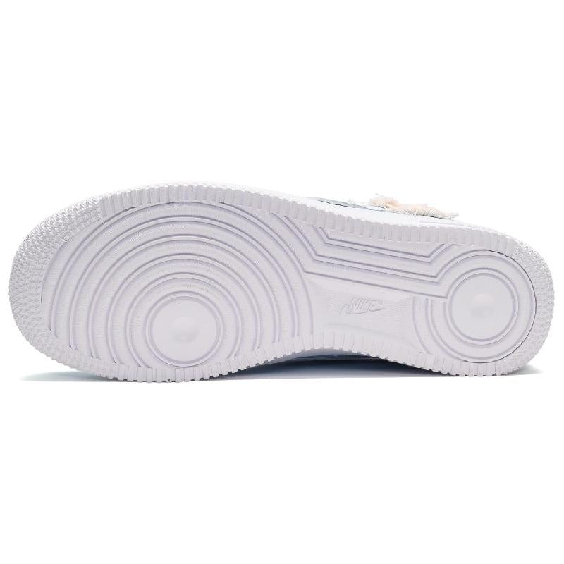 [Custom Women's scratch-off card with a cross in white and blue]  Air Force 1 Skateboarding Shoes Women's