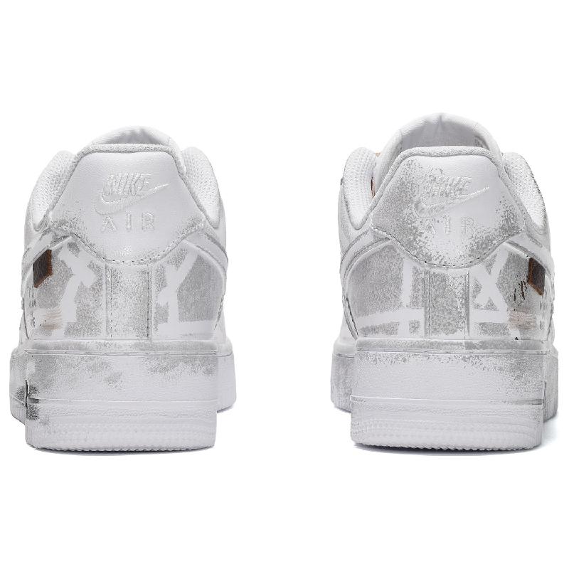 [Custom Women's cappuccino in gray and white]  Air Force 1 Skateboarding Shoes Women's Low-top Gray/White