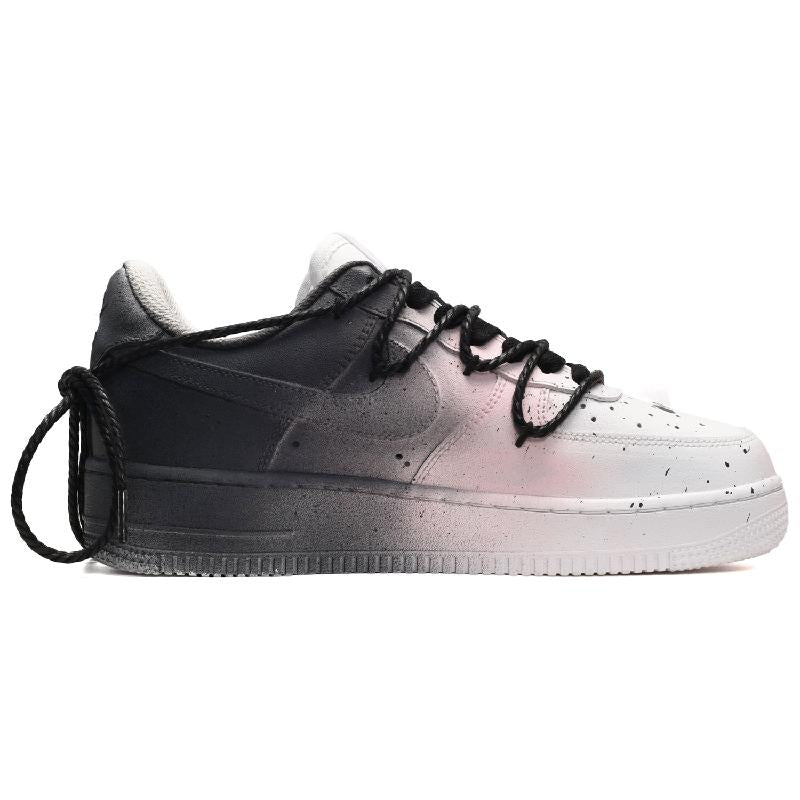 [Custom Female splash graffiti in black, white and red]  Air Force 1 Skateboarding Shoes Women's