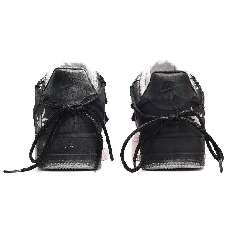 [Custom Female splash graffiti in black, white and red]  Air Force 1 Skateboarding Shoes Women's