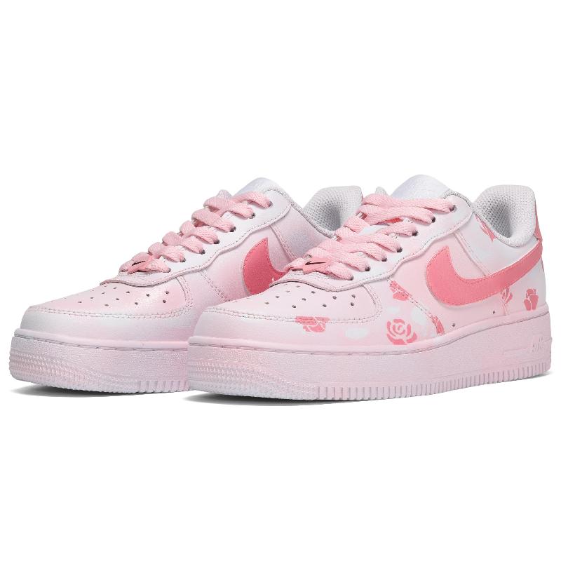 [Custom Women's pink rose]  Air Force 1 Skateboarding Shoes Women's