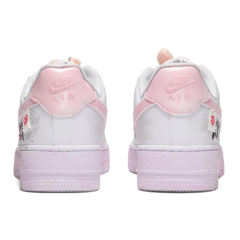 [Custom Female strawberry rabbit pink white]  Air Force 1 Skateboarding Shoes Women's Low-top Pink/white