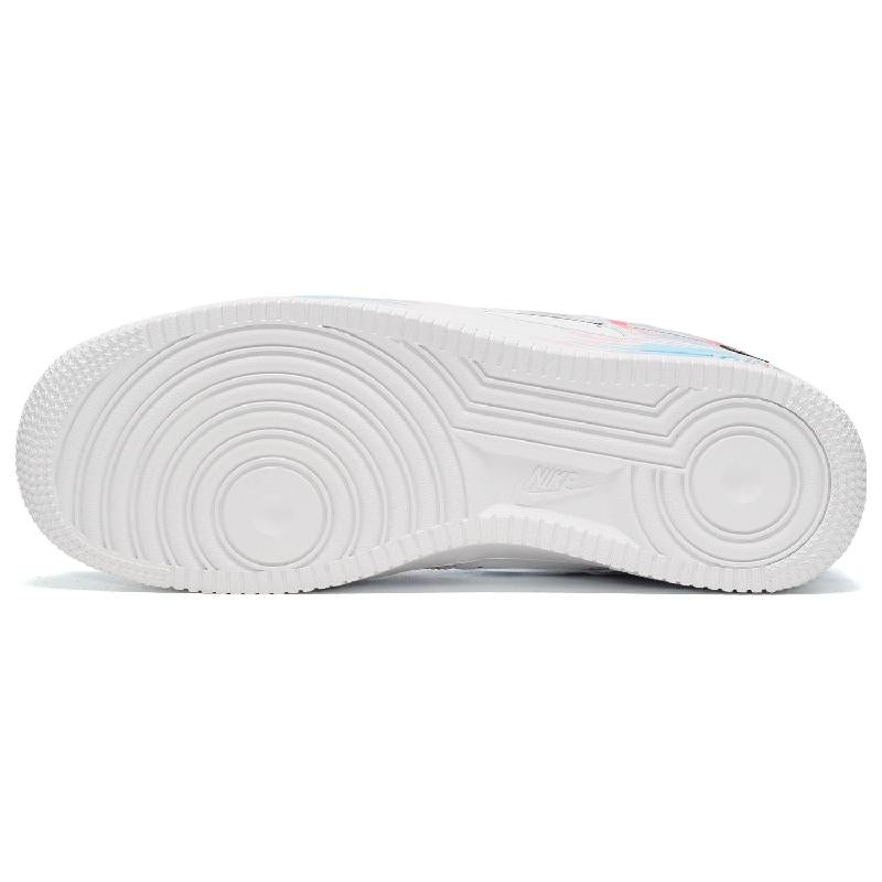 [Custom Women's Macaron Love in blue and pink]  Air Force 1 Skateboarding Shoes Women's Low-top Blue/pink