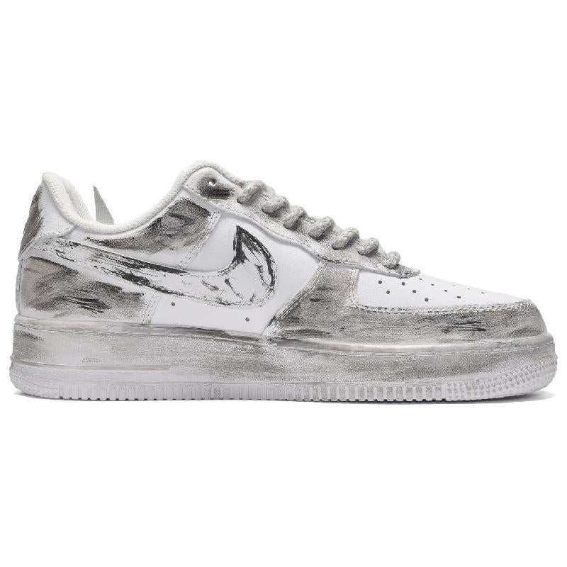 [Custom Grayish-white bones]  Air Force 1 Skateboarding Shoes Unisex