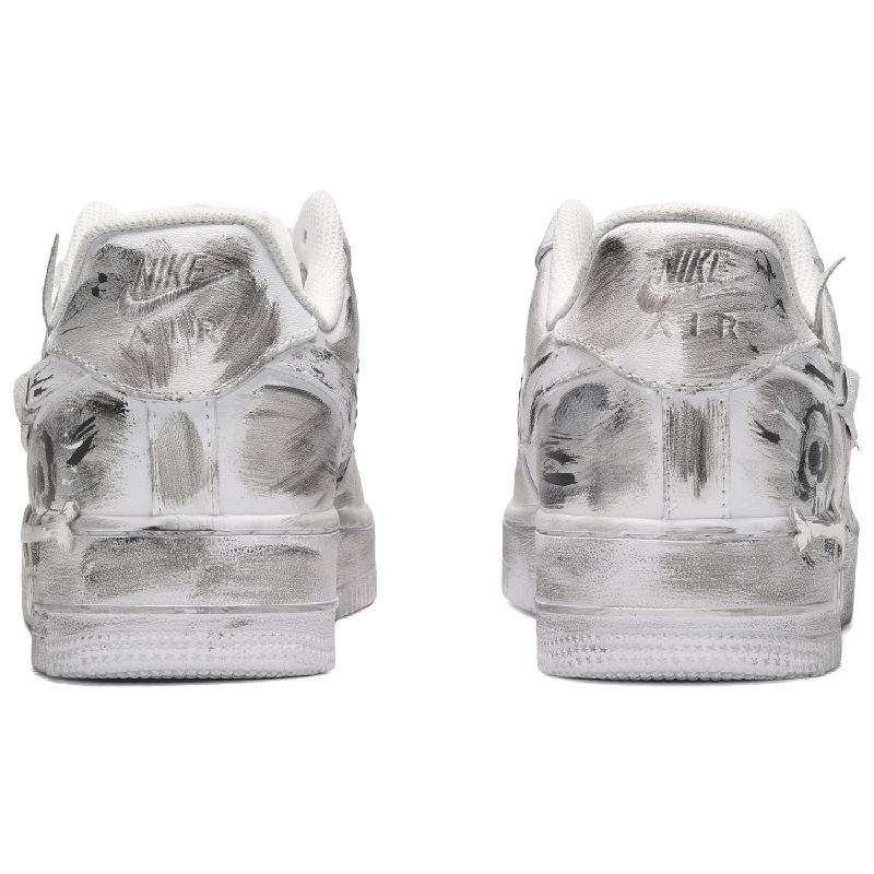 [Custom Grayish-white bones]  Air Force 1 Skateboarding Shoes Unisex