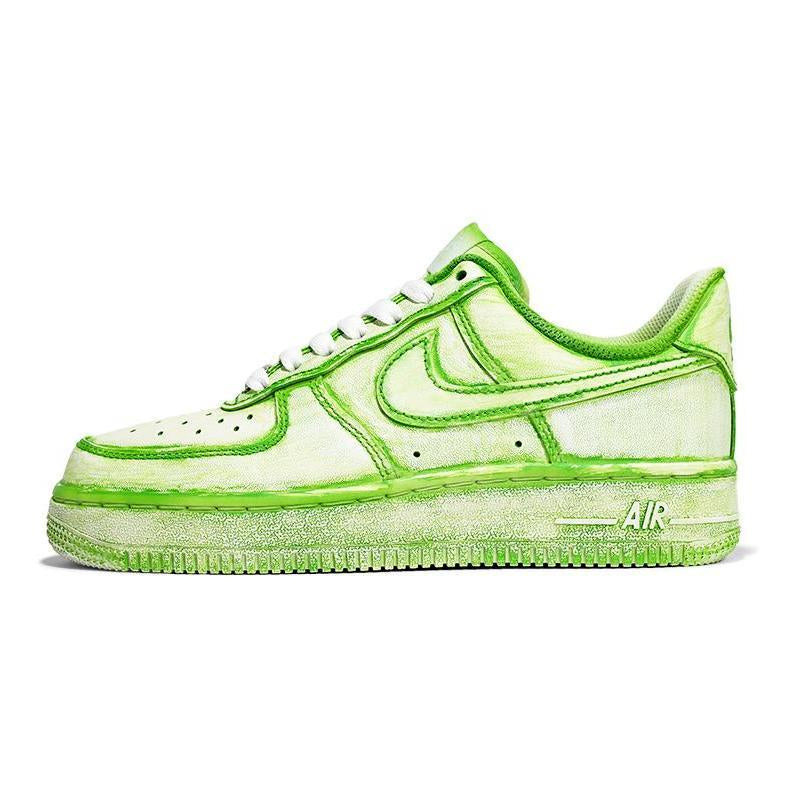[Custom Women's nature K green and white]  Air Force 1 Skateboarding Shoes Women's