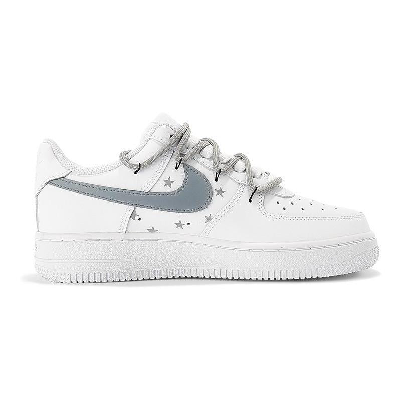 [Custom Women's Napoleon K silver white]  Air Force 1 Skateboarding Shoes Women's