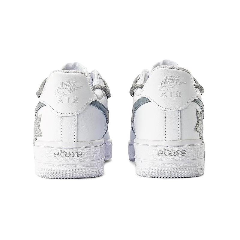 [Custom Women's Napoleon K silver white]  Air Force 1 Skateboarding Shoes Women's