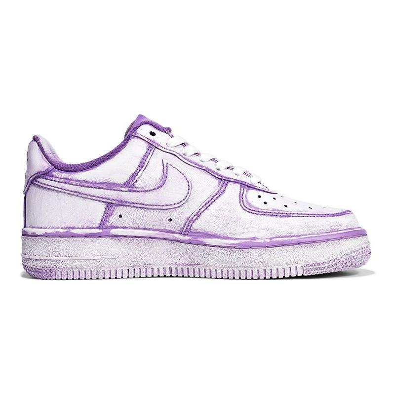[Custom Women's passion flower K purple white]  Air Force 1 Skateboarding Shoes Women's