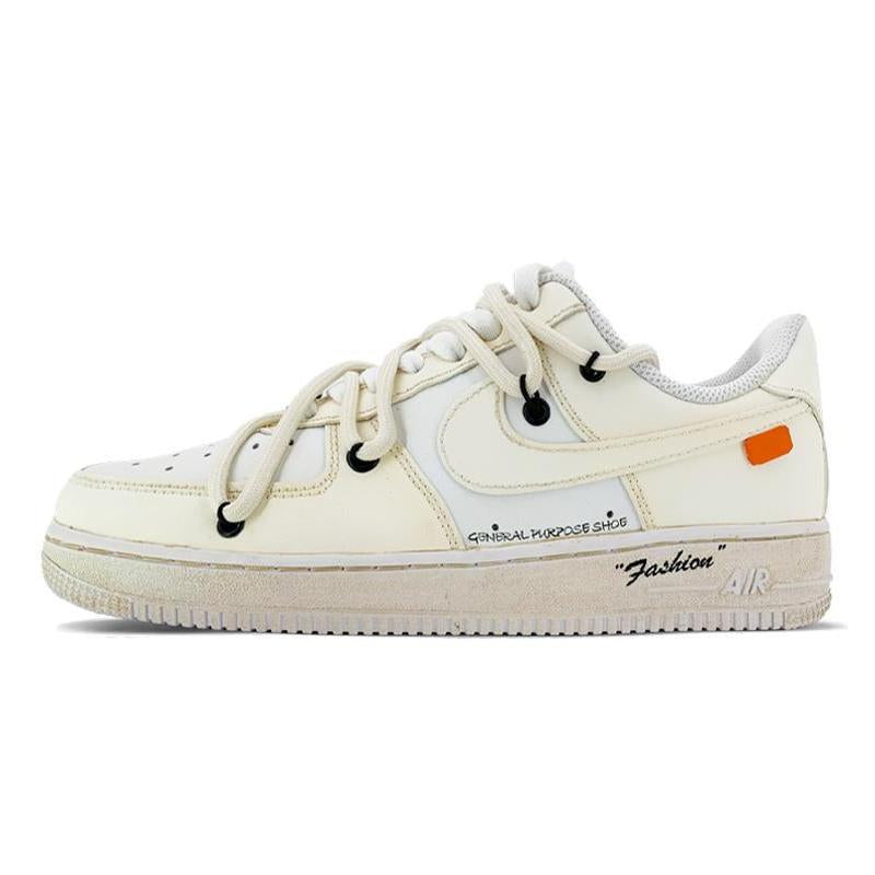 [Custom Air Force oxidized Coconut Milk QD]  Air Force 1 Skateboarding Shoes Women's