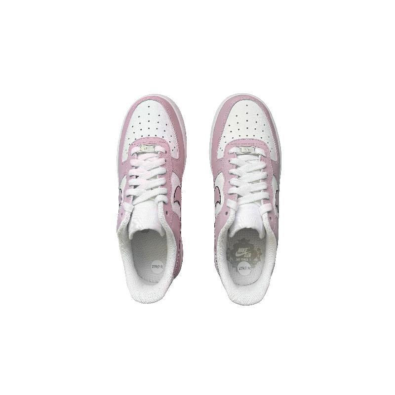 [Custom Strawberry Moonlight]  Air Force 1 Skateboarding Shoes Women's Low-top Pink/white