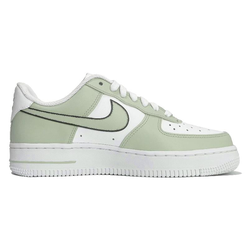 [Custom Slightly tipsy with soy milk]  Air Force 1 Skateboarding Shoes Women's Low-top White/green