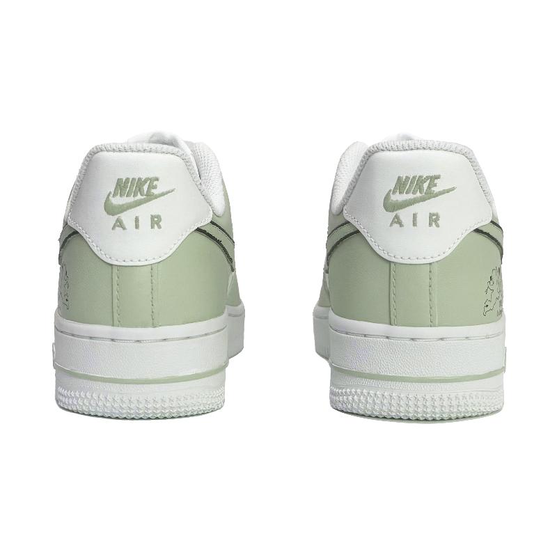 [Custom Slightly tipsy with soy milk]  Air Force 1 Skateboarding Shoes Women's Low-top White/green
