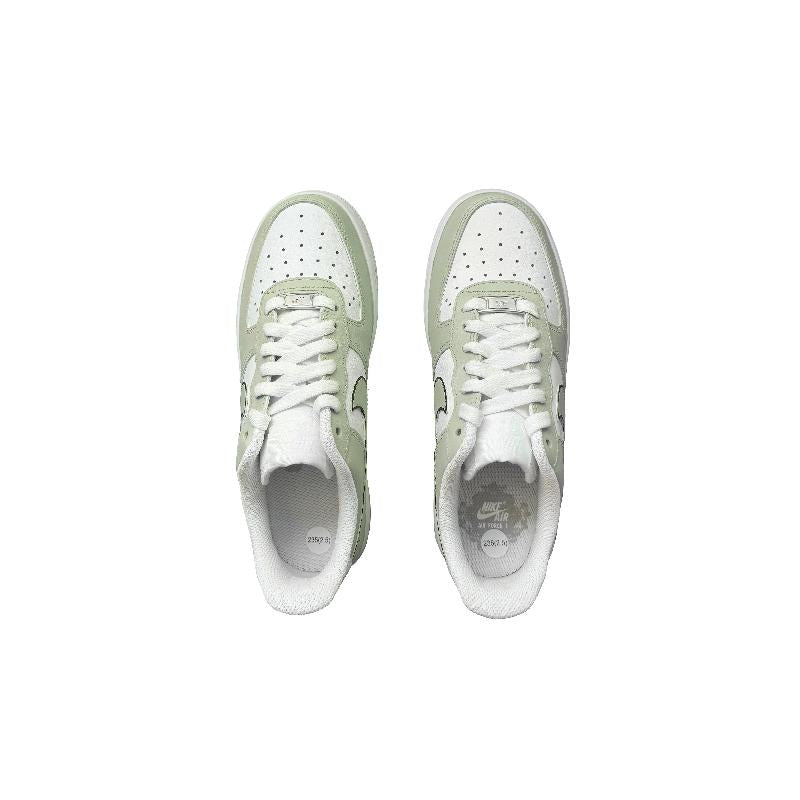 [Custom Slightly tipsy with soy milk]  Air Force 1 Skateboarding Shoes Women's Low-top White/green