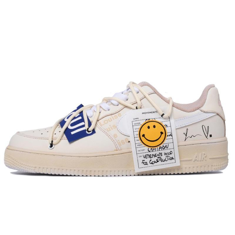 [Custom The Female StyleIs Steeped In The Past With White Lychee Flesh]  Air Force 1 Skateboarding Shoes Unisex