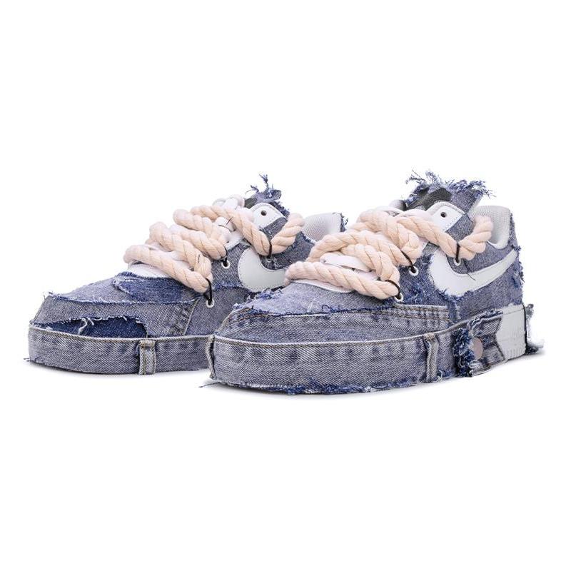 [Custom Women's denim cross]  Air Force 1 Skateboarding Shoes Women's