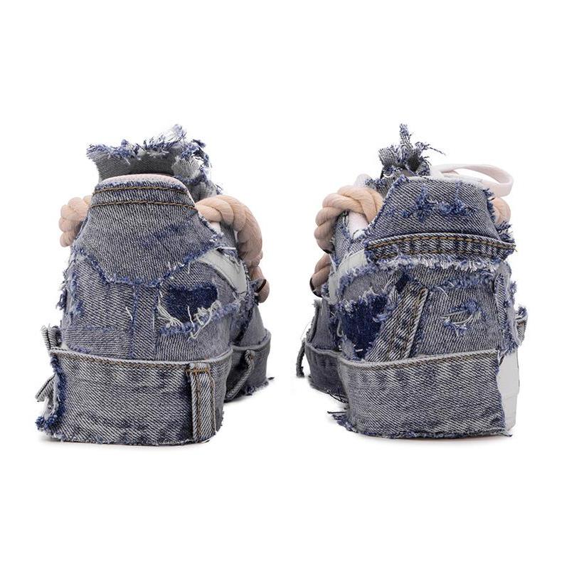 [Custom Women's denim cross]  Air Force 1 Skateboarding Shoes Women's