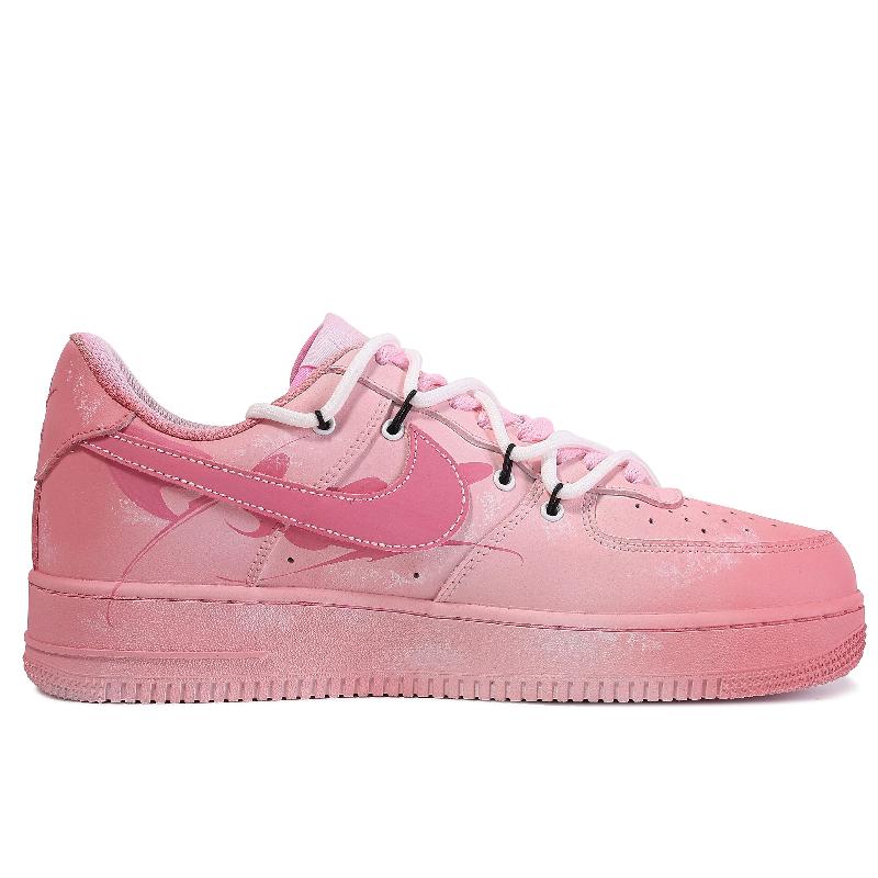 [Custom Pink rhythm]  Air Force 1 Skateboarding Shoes Women's