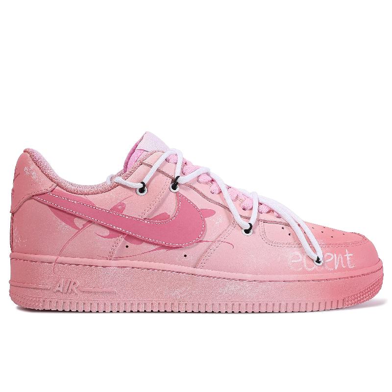 [Custom Pink rhythm]  Air Force 1 Skateboarding Shoes Women's