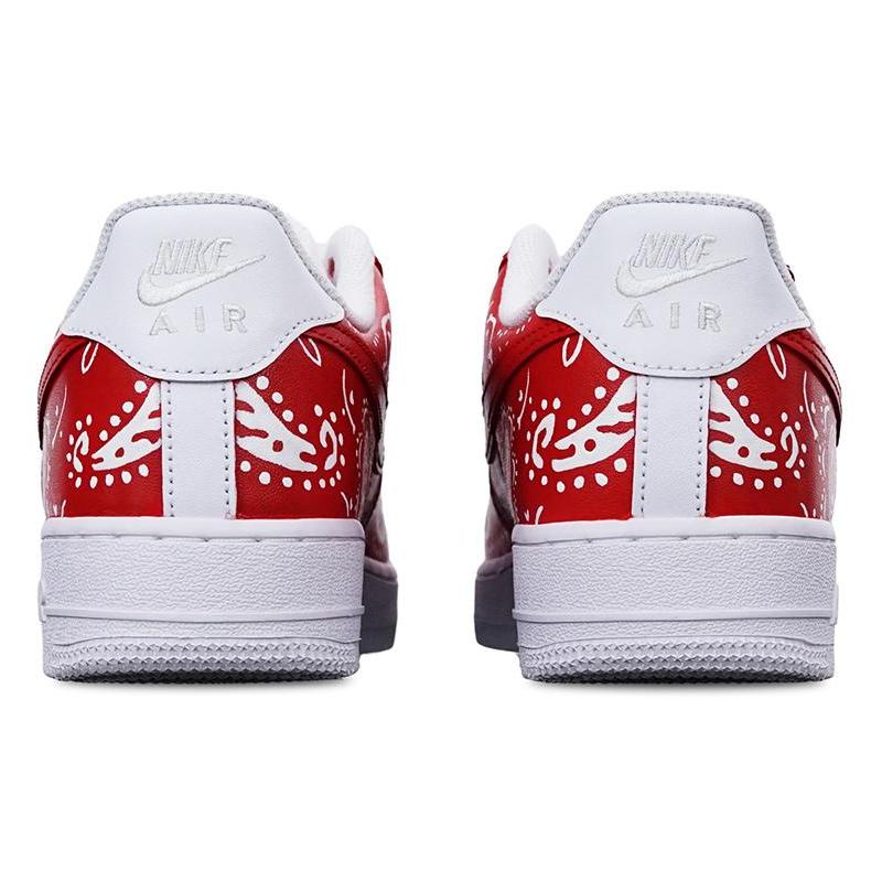 [Custom The checkered cashew fruit flowers are red]  Air Force 1 Skateboarding Shoes Women's
