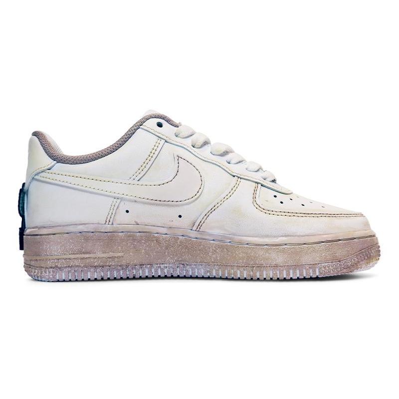 [Custom Women's cactus embroidery in earth tones]  Air Force 1 Skateboarding Shoes Women's Low-top Earth Tone