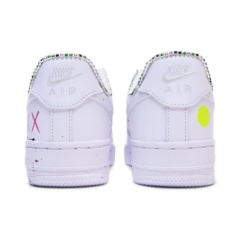 [Custom Artistic painting of small daisies for women]  Air Force 1 Skateboarding Shoes Women's Low-top Multicolor