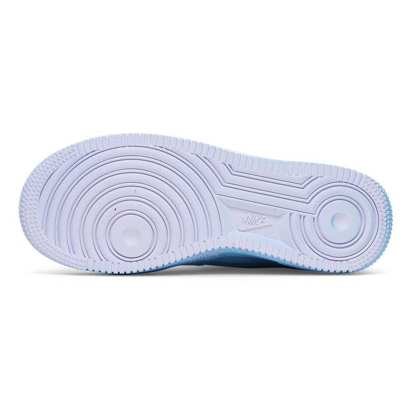 [Custom Women's graffiti diamond-encrusted design sense]  Air Force 1 Skateboarding Shoes Women's Low-top Blue/Orange