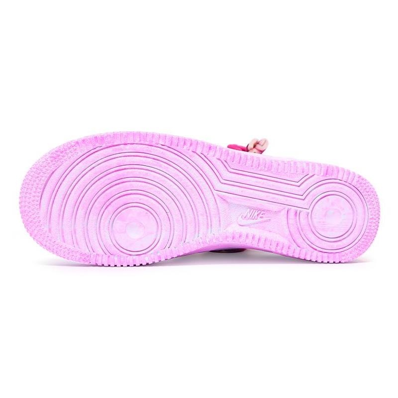 [Custom Women's gradient pink dye]  Air Force 1 Skateboarding Shoes Women's Low-top White/powder