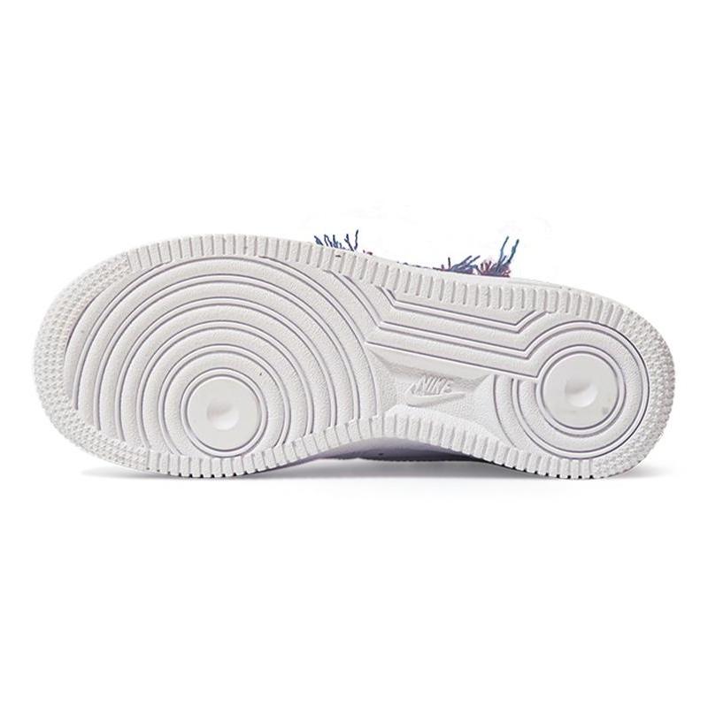 [Custom Women's denim patch is white and blue]  Air Force 1 Skateboarding Shoes Women's