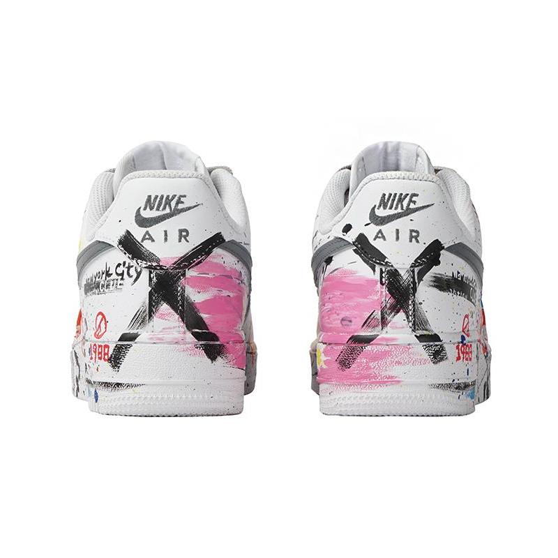 [Custom Women's low-top world sneakers]  Air Force 1 Skateboarding Shoes Women's Low-top White/Multicolor
