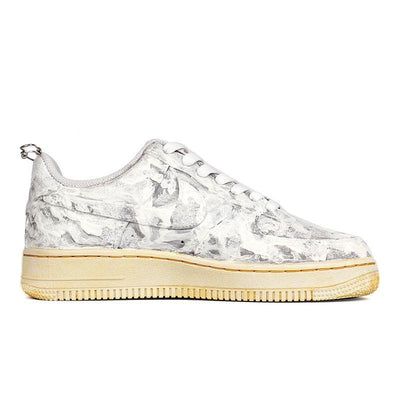 [Custom Female plaster hand] painted oxidized off-white]  Air Force 1 Skateboarding Shoes Women's
