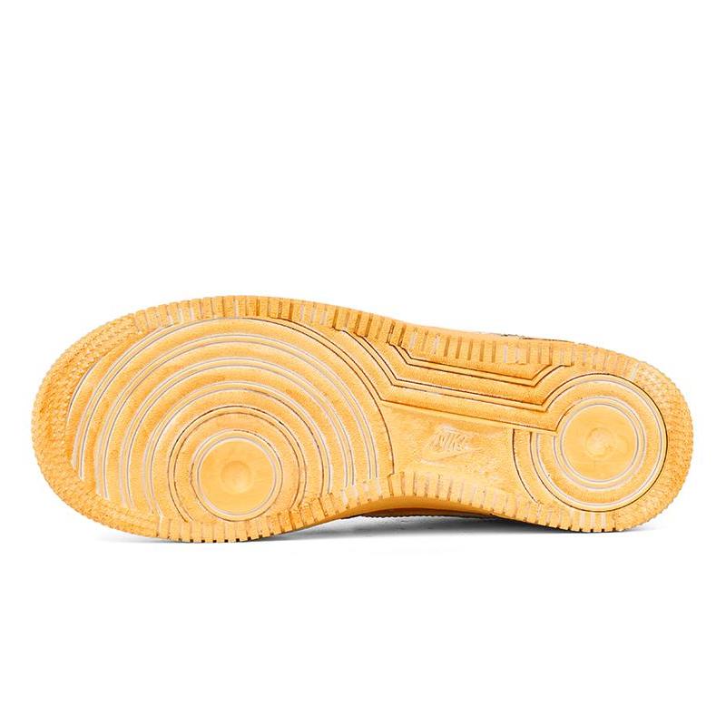 [Custom The women's color graffiti sneakers are yellow and black]  Air Force 1 Skateboarding Shoes Women's Low-top Yellow/black