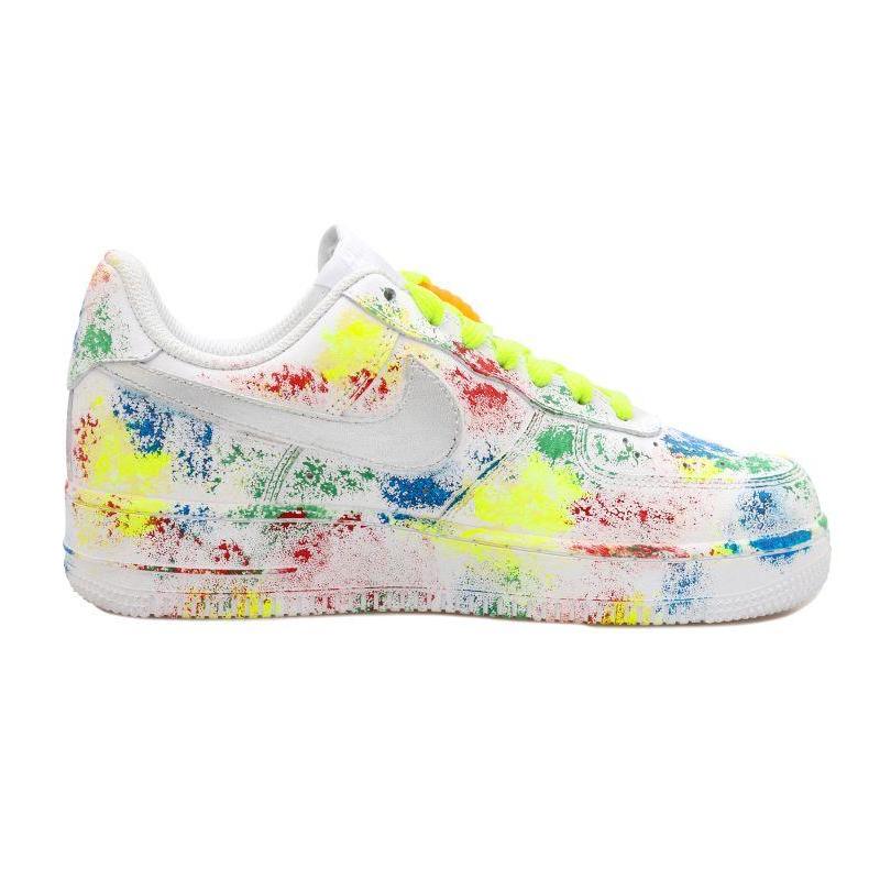 [Custom Colorful ink-splashing female]  Air Force 1 Skateboarding Shoes Women's