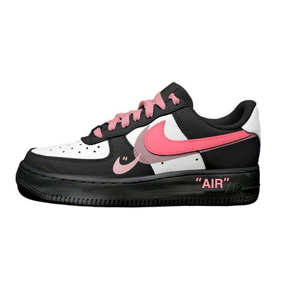 [Custom Meat powder three-hook female]  Air Force 1 Skateboarding Shoes Women's