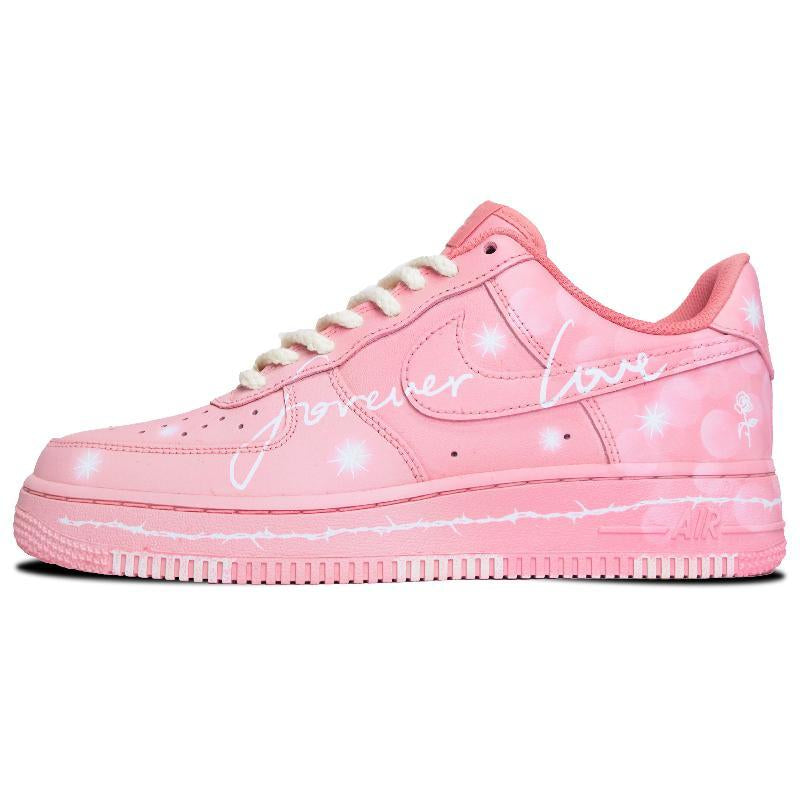 [Custom Saint Valentine stained roses]  Air Force 1 Skateboarding Shoes Women's