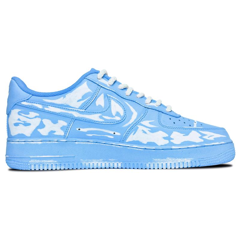 [Custom Women's dyed scratch-off bone pattern chain]  Air Force 1 Skateboarding Shoes Women's