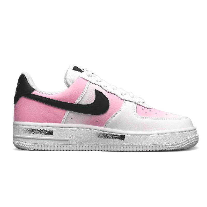 [Custom Sweet Bandage]  Air Force 1 Skateboard Shoes Women's Low-Top White/Black/Pink