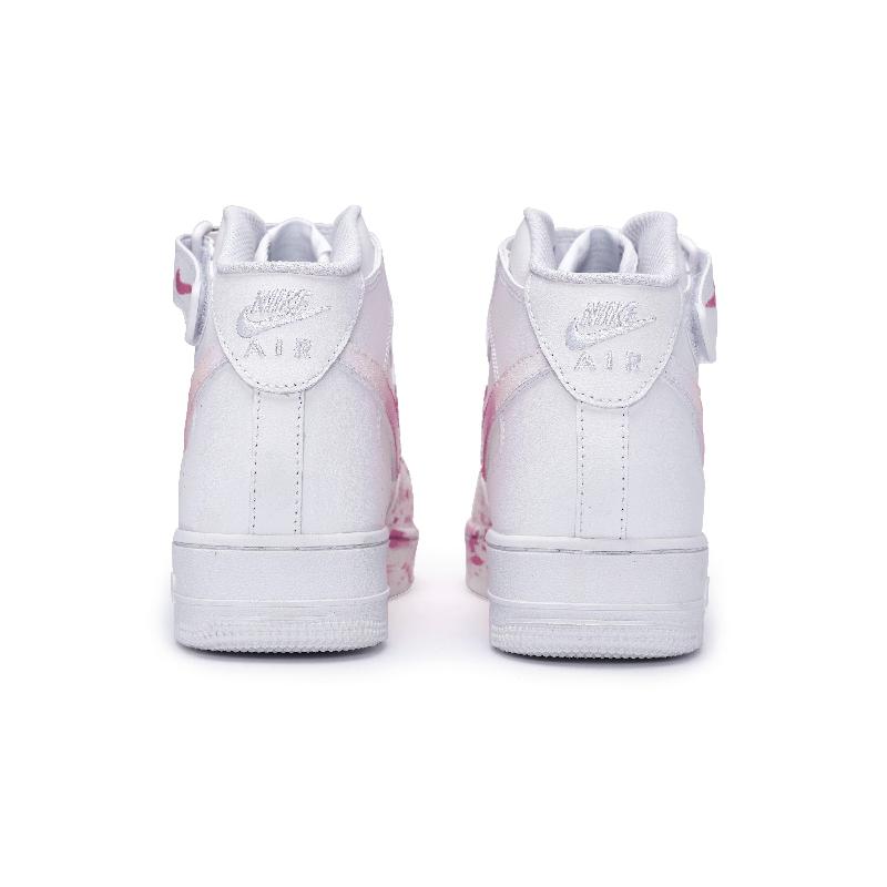 [Custom The female thief's heart was captured at the scene]  Air Force 1 Skateboard Shoes Women's Mid-Top Pink