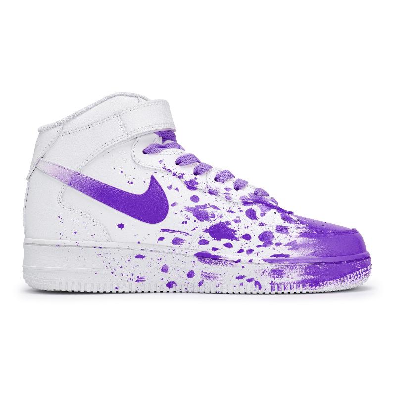 [Custom female tryst]  Air Force 1 Skateboard Shoes Women's Mid-Top Purple