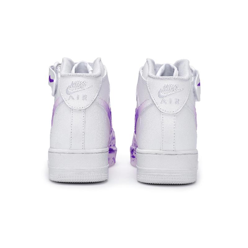 [Custom female tryst]  Air Force 1 Skateboard Shoes Women's Mid-Top Purple