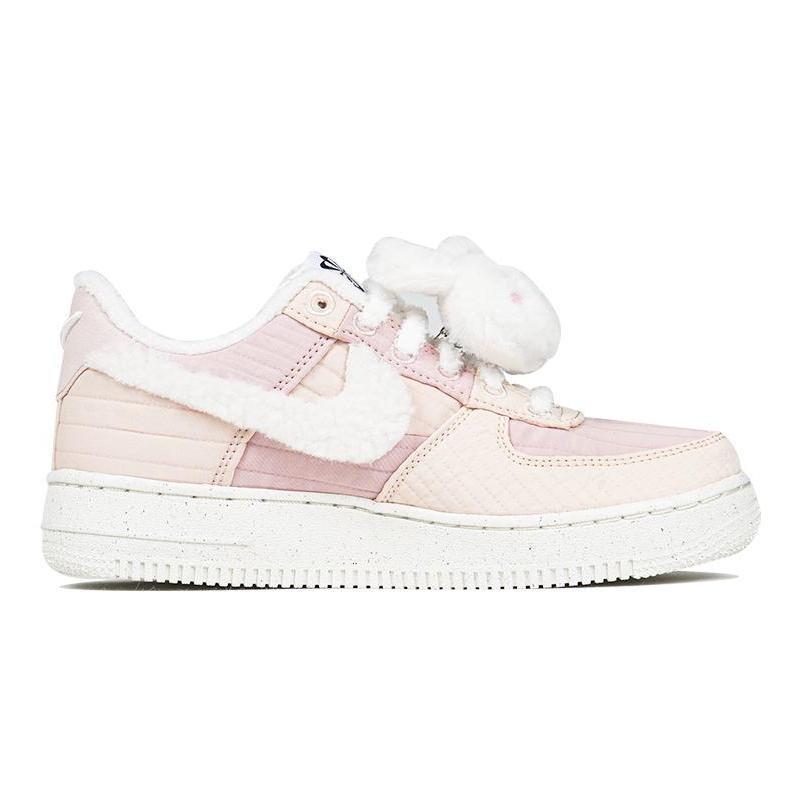 [Custom Cute Fluffy Bunny Paws]  Air Force 1 Skateboarding Shoes Women's