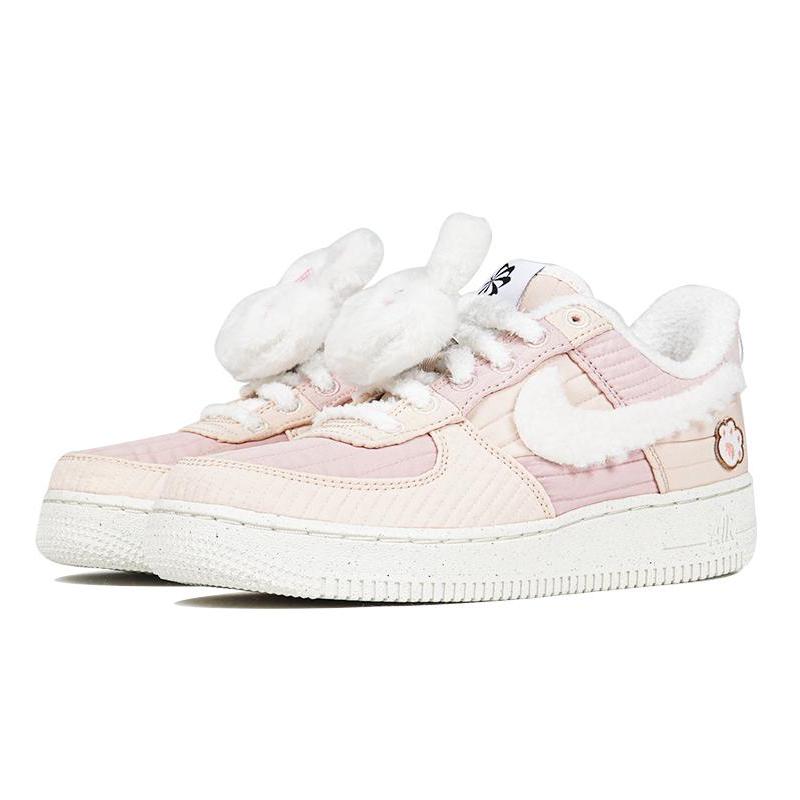 [Custom Cute Fluffy Bunny Paws]  Air Force 1 Skateboarding Shoes Women's