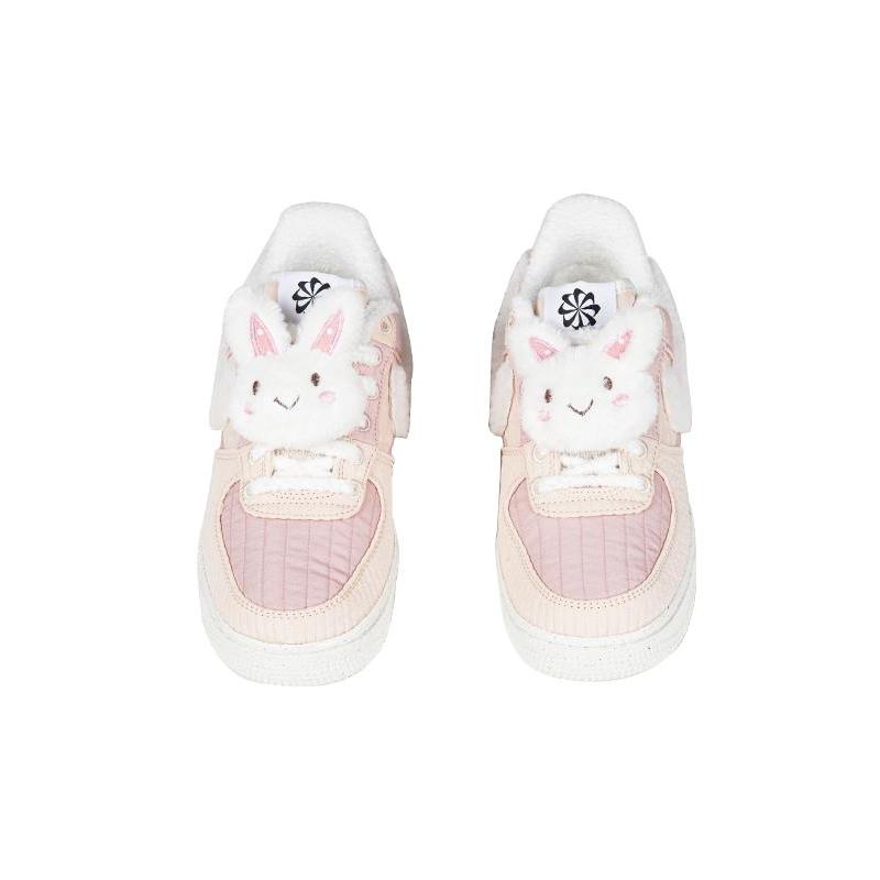 [Custom Cute Fluffy Bunny Paws]  Air Force 1 Skateboarding Shoes Women's