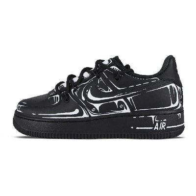 [Custom A Feast of Decay]  Air Force 1 Skateboarding Shoes Women's Low-top White