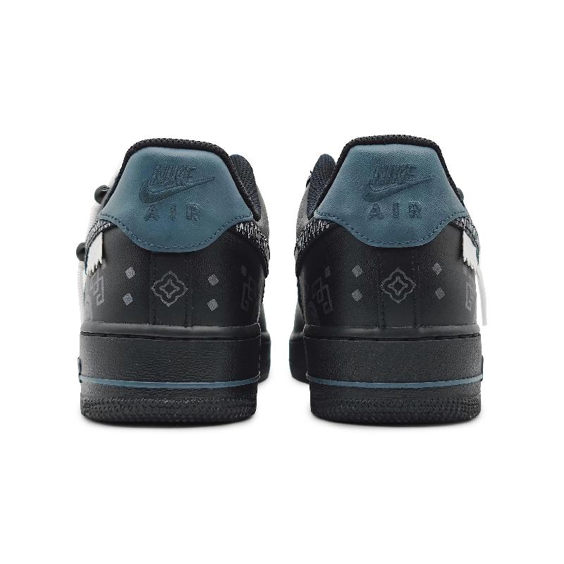 [Custom The Silk Road for women]  Air Force 1 Skateboarding Shoes Women's Low-top Blue/Silver