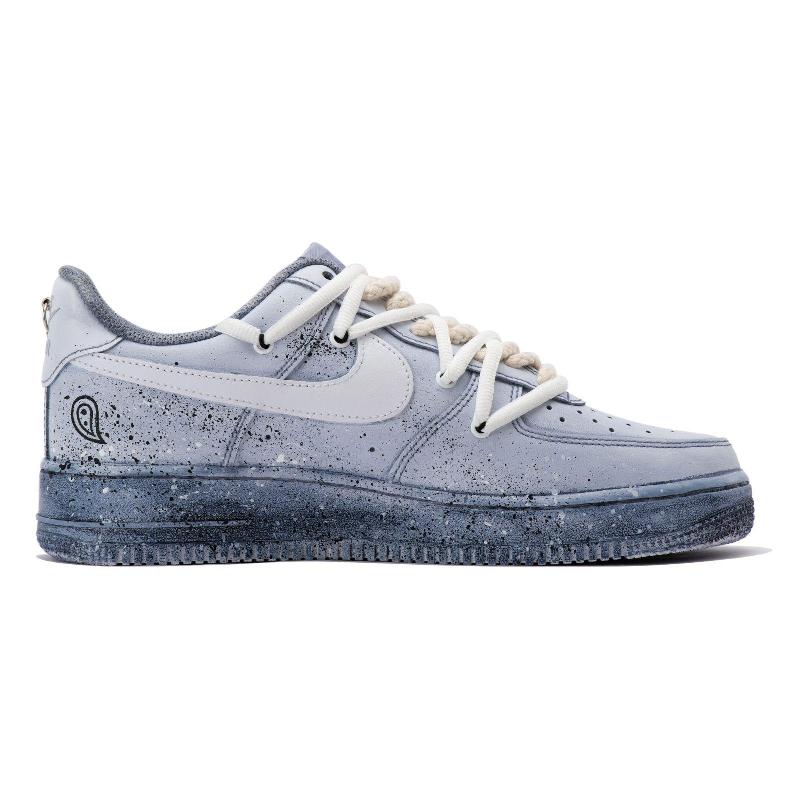[Custom The female style is dyed with cashew flower grayish-black]  Air Force 1 Skateboarding Shoes Women's