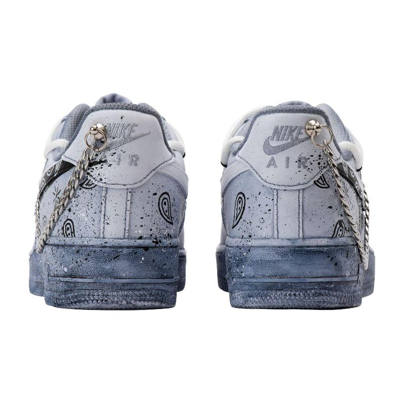 [Custom The female style is dyed with cashew flower grayish-black]  Air Force 1 Skateboarding Shoes Women's
