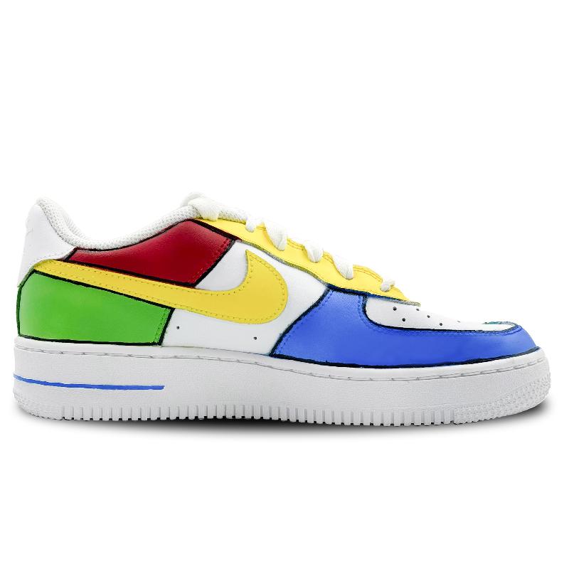 [Custom Art painter]  Air Force 1 Skateboarding Shoes Women's Low-top Yellow